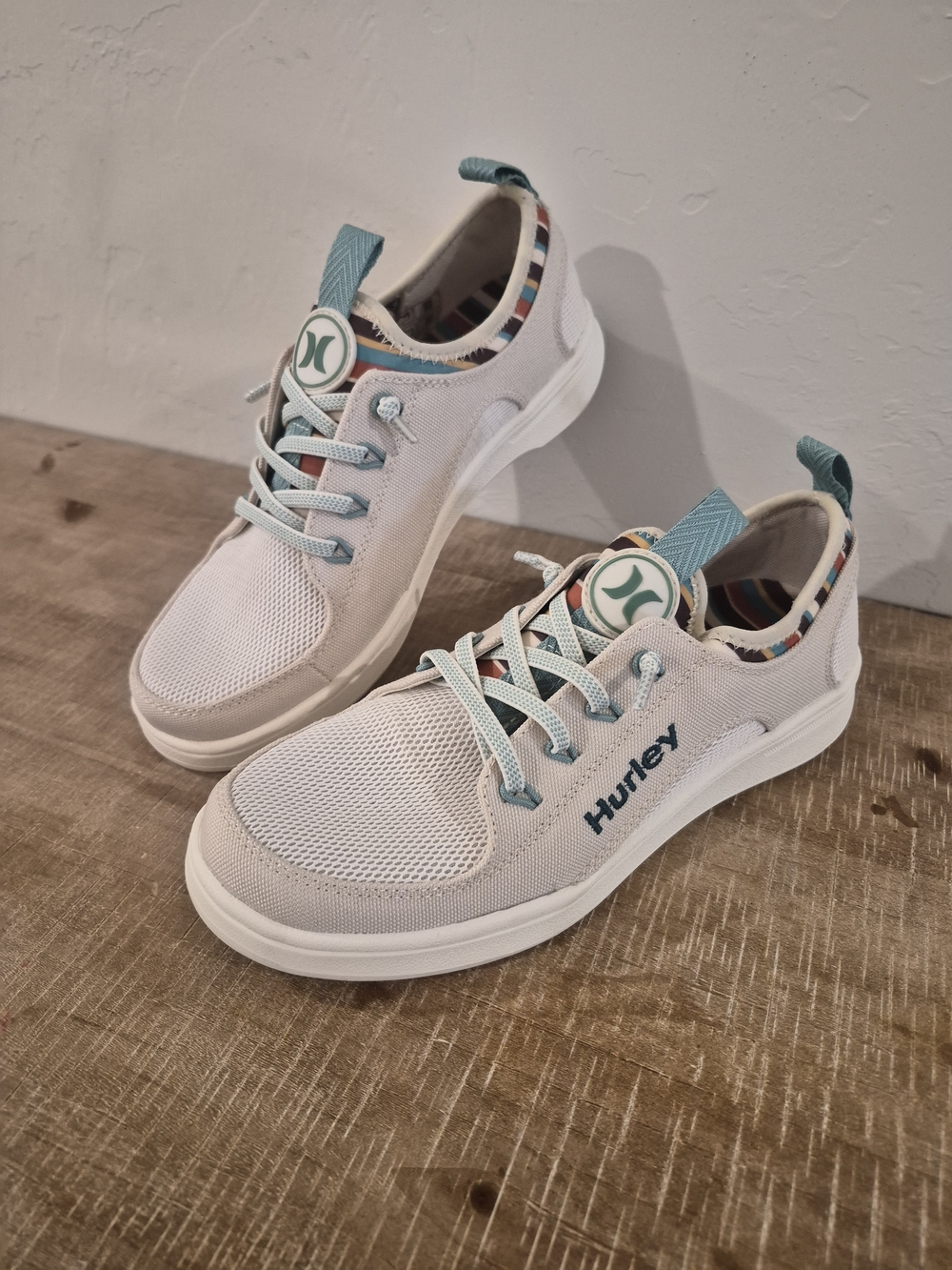 Hurley cream & Light Teal Casual Sneakers